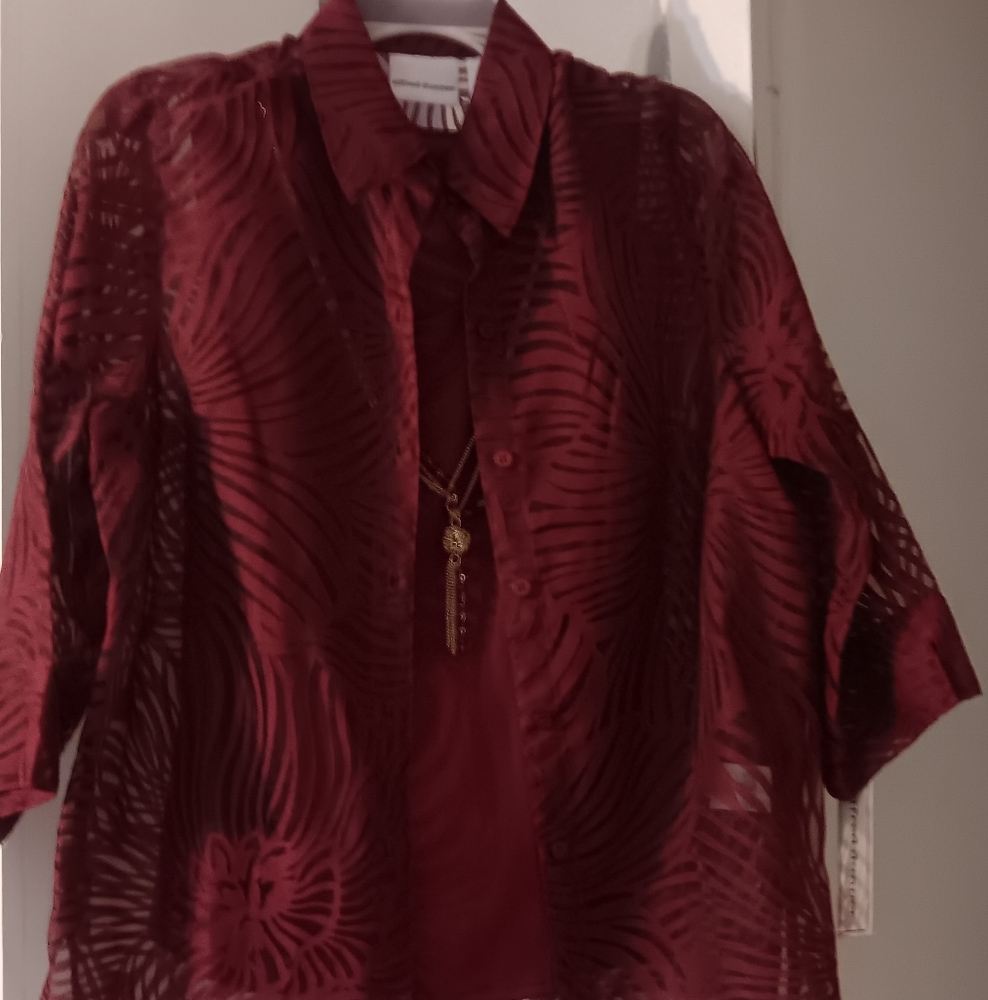 NWT Alfred dunner blouse with necklace